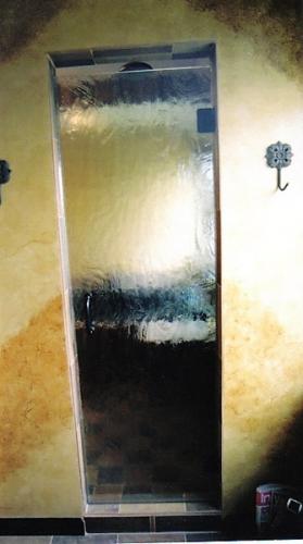 Storm glass swing door