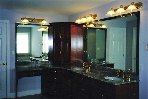 Vanity mirror with overlay