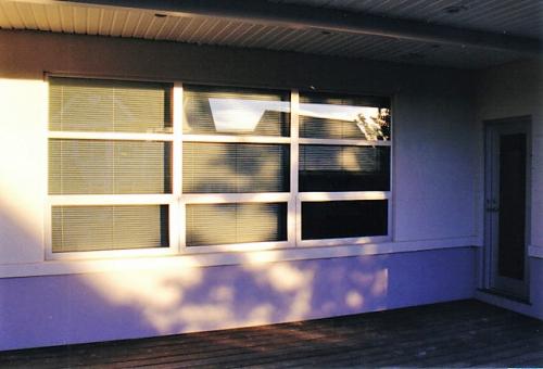 Storefront windows in residential house