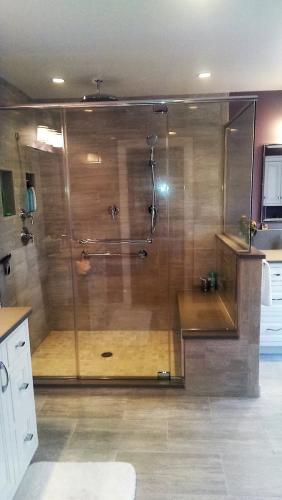 Top and Bottom pivot shower enclosure